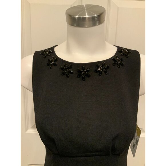 Kate Spade New York Black Sheath Dress W/ Jeweled Neckline, Size 2 (US) - Picture 2 of 7